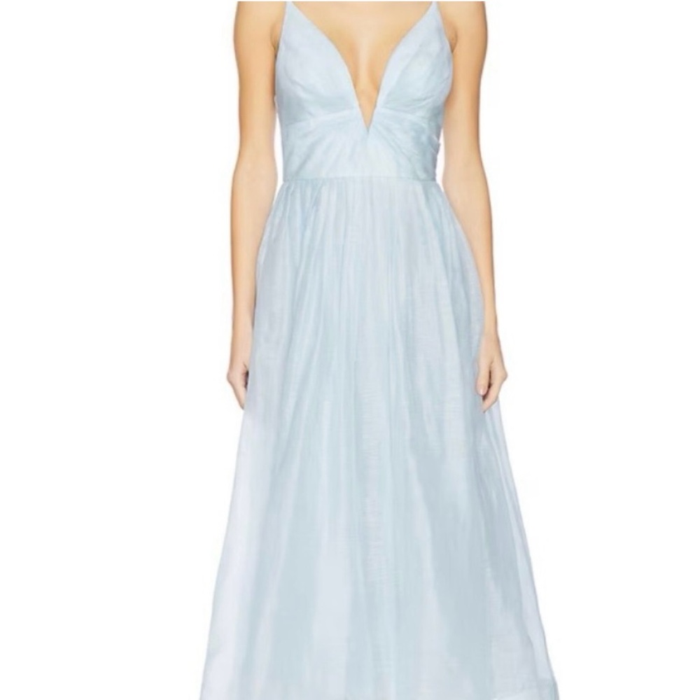 Zimmermann illuminate Mint Light Blue Midi Dress size 1 NWT